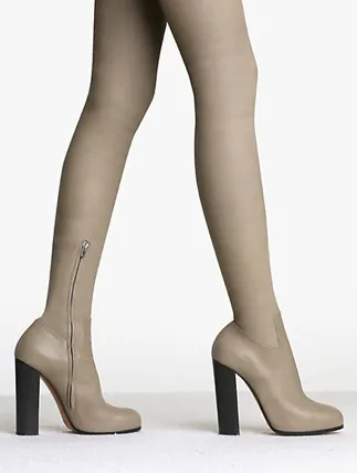 ** 2014 Celine Thigh High Boots in Calfskin Taupe: Runway, Paris, Kendall Jenner **