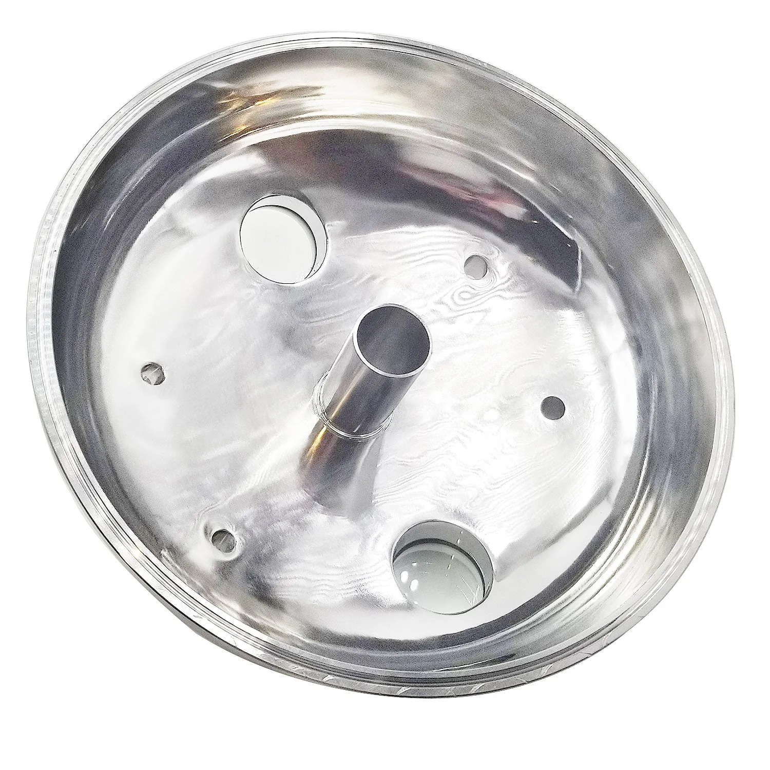 10" Hemispherical Tri Clamp Lid w/ View Port, (2)1/4" FNPT, (2)1/2" MNPT, 1.5"TC, (2)2" Sight glasses