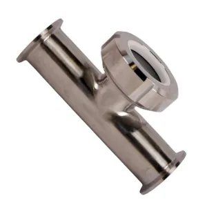 1.5" Inline 12" Sight Flow Sanitary Sight Glass Tri-clamp Stainless Steel 304