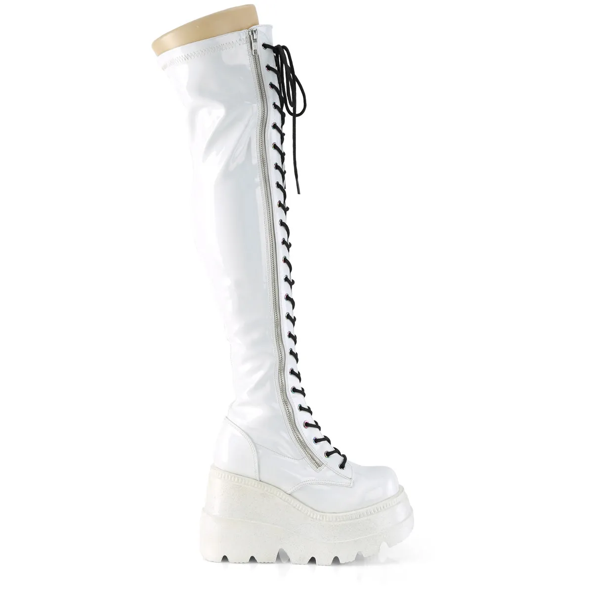 4 Inch Wedge Platform SHAKER-374 White