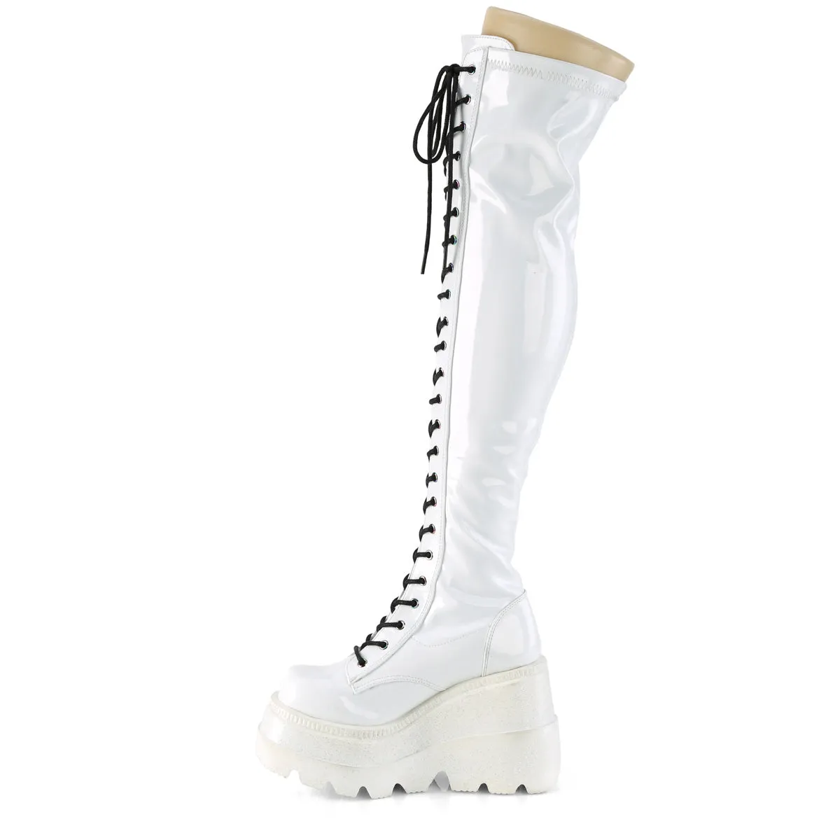 4 Inch Wedge Platform SHAKER-374 White