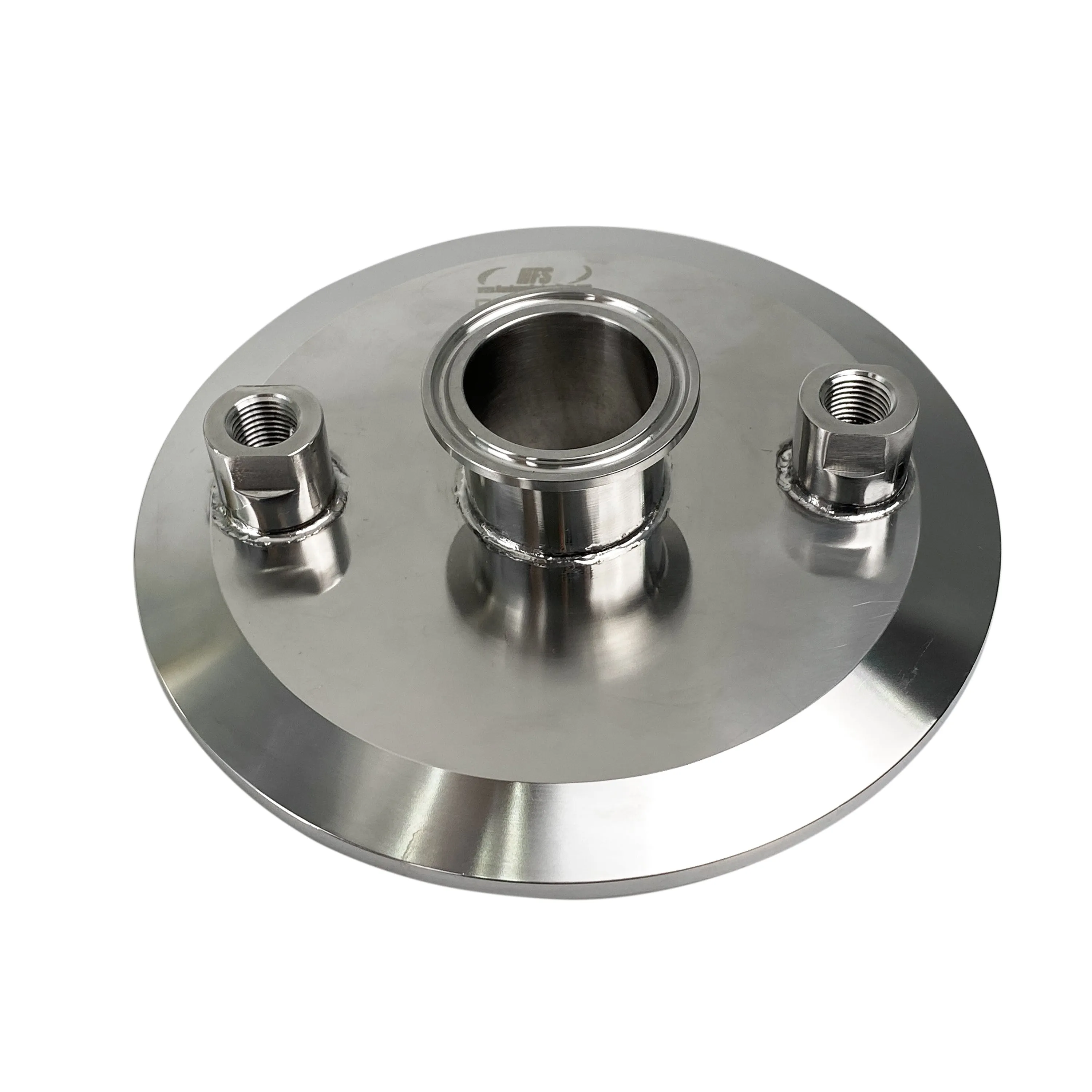 6" Tri Clamp Lid w/ 6" TC x 1.5" TC x (2) 1/4" FNPT Stainless Steel 304