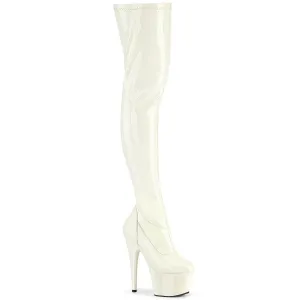 Adore-3000 Thigh High Platform Boots Off-White