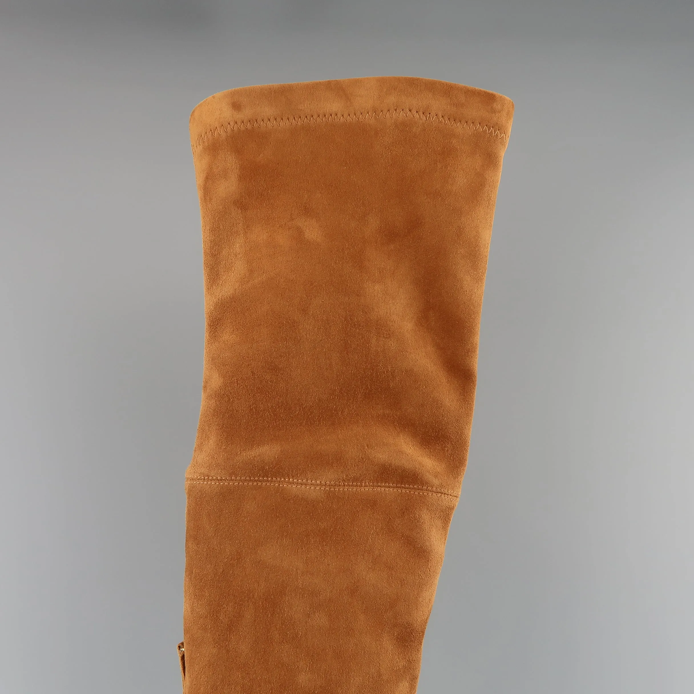 ALBERTA FERRETTI Size 9 Tan Suede Thigh High Boots