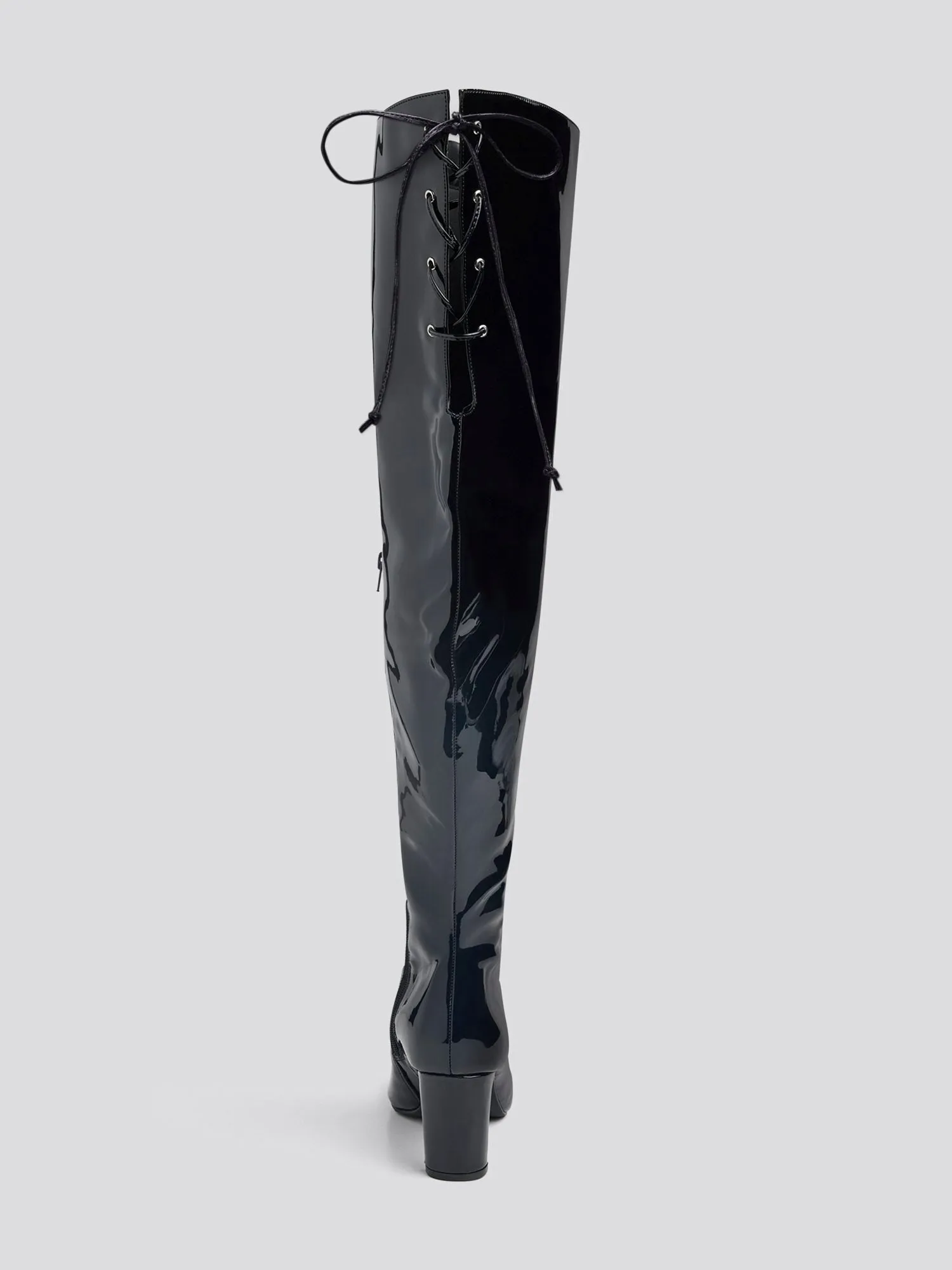 Alfinil Patent Leather Thigh-High Boots