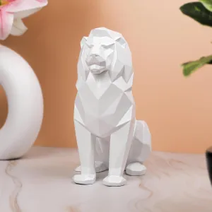 ANI DIVINE Beautifully Sitting Lion Statue for Home Decor Animal Statue Showpiece