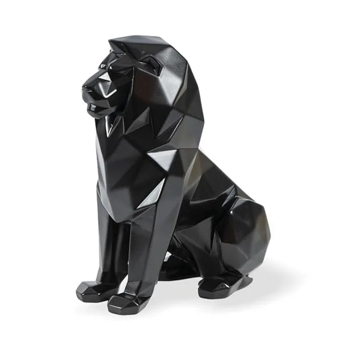 ANI DIVINE Beautifully Sitting Lion Statue for Home Decor Animal Statue Showpiece