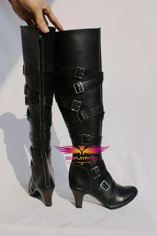Anime Comics Black Butler Under Taker Cosplay Shoes Boots Custom Made for Adult Men and Women Halloween Carnival Version A