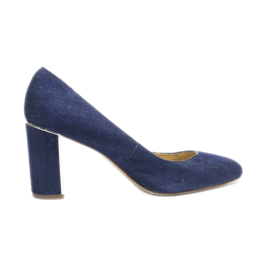 Ann Taylor Mid-Heel Shoes Canvas Blue Colour For Women