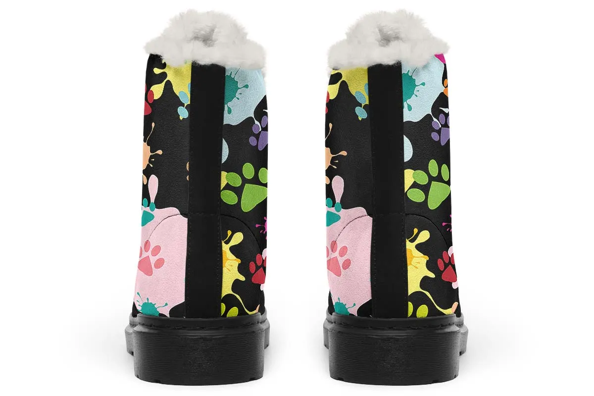 Artsy Pug Winter Boots