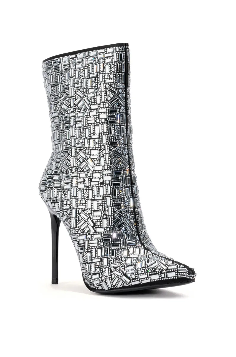 AZALEA WANG LIVELY SILVER BOOTIE