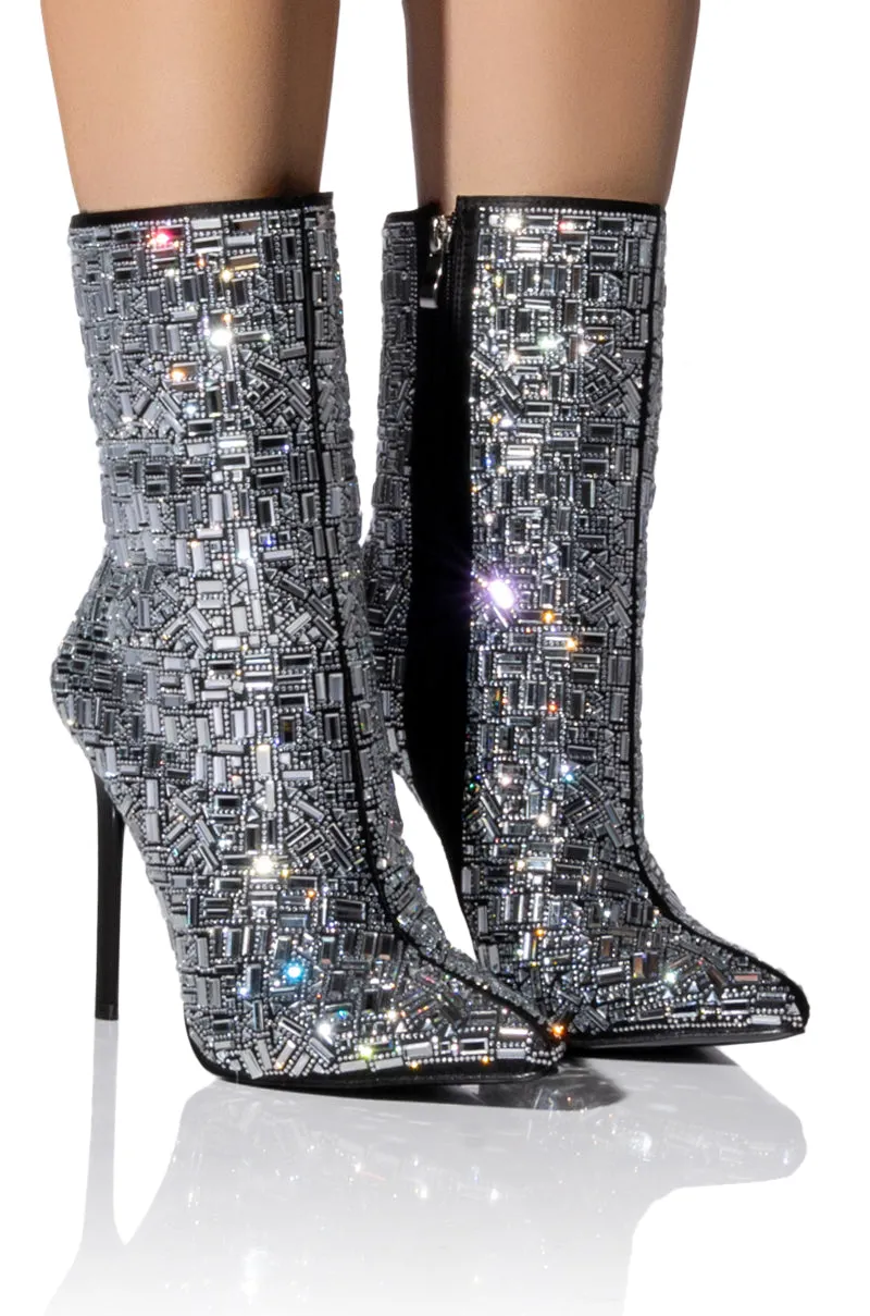 AZALEA WANG LIVELY SILVER BOOTIE