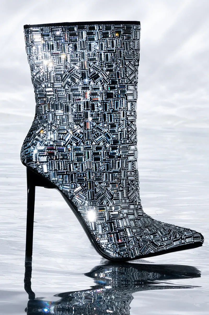AZALEA WANG LIVELY SILVER BOOTIE