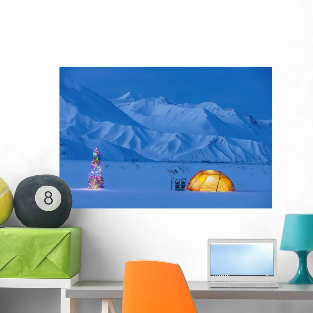 Backpacking Tent Lit up Wall Decal
