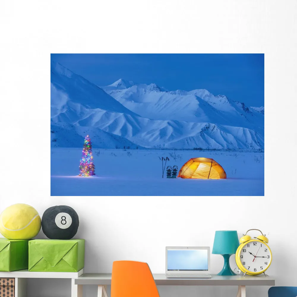 Backpacking Tent Lit up Wall Decal