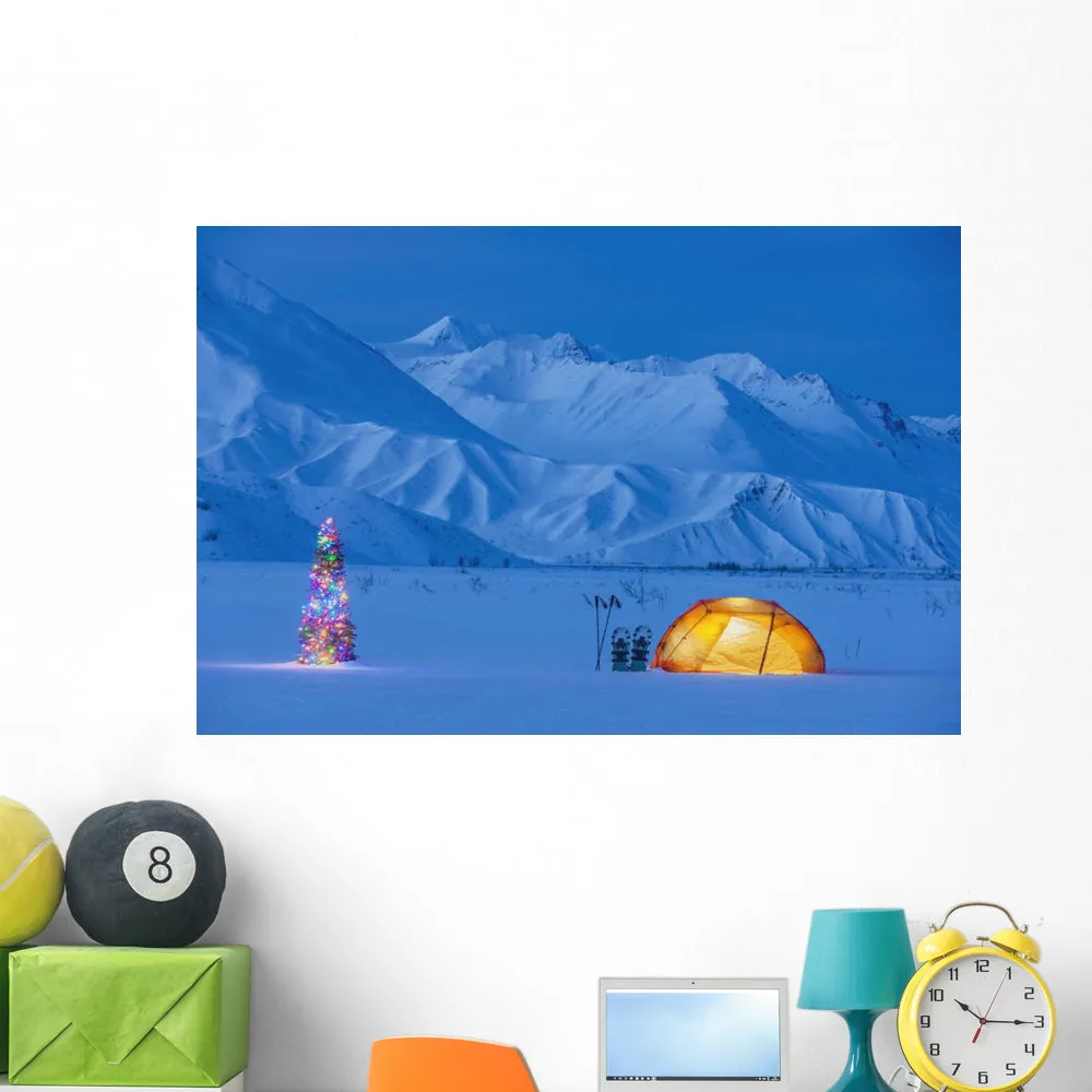 Backpacking Tent Lit up Wall Decal