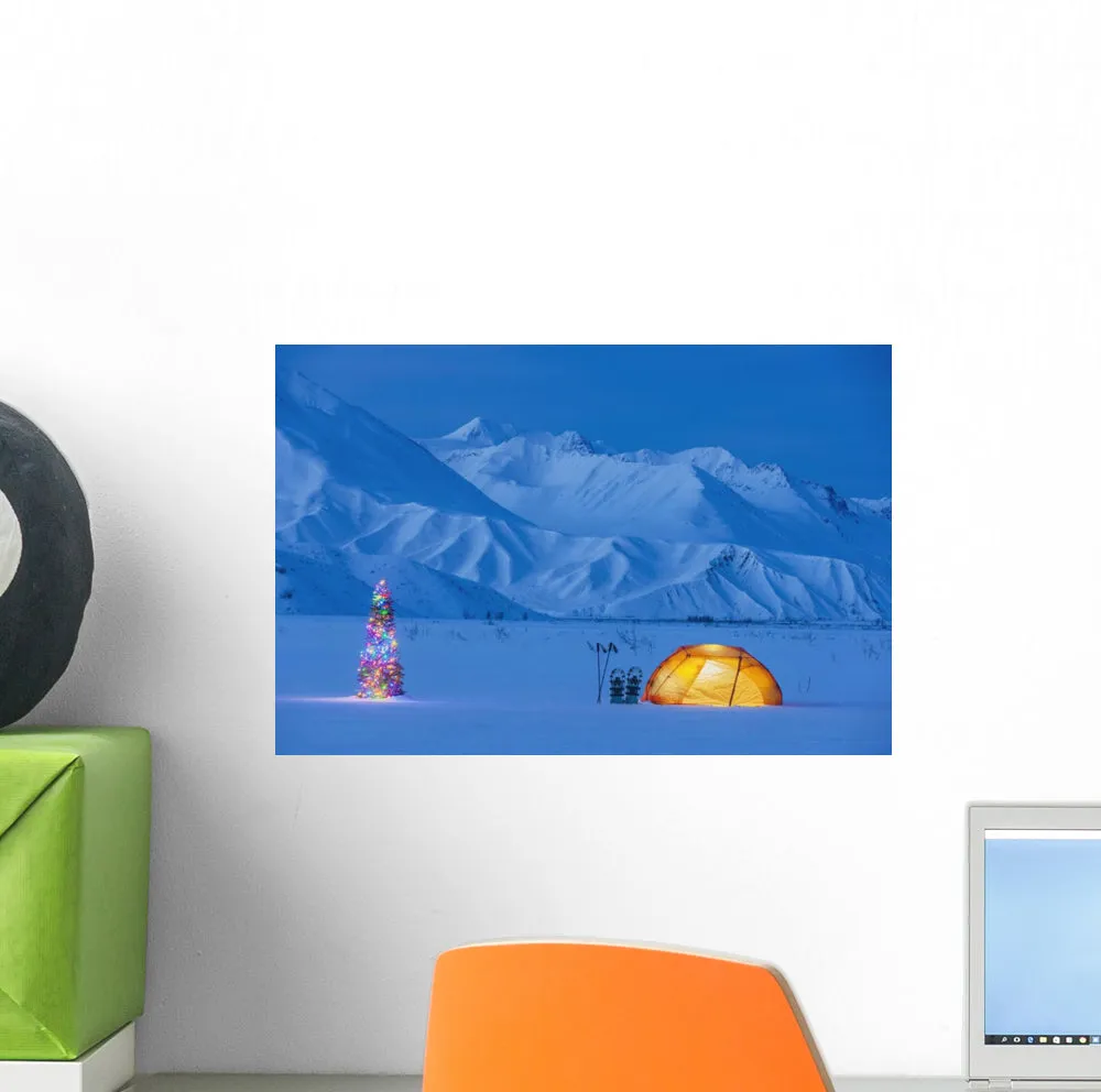 Backpacking Tent Lit up Wall Decal