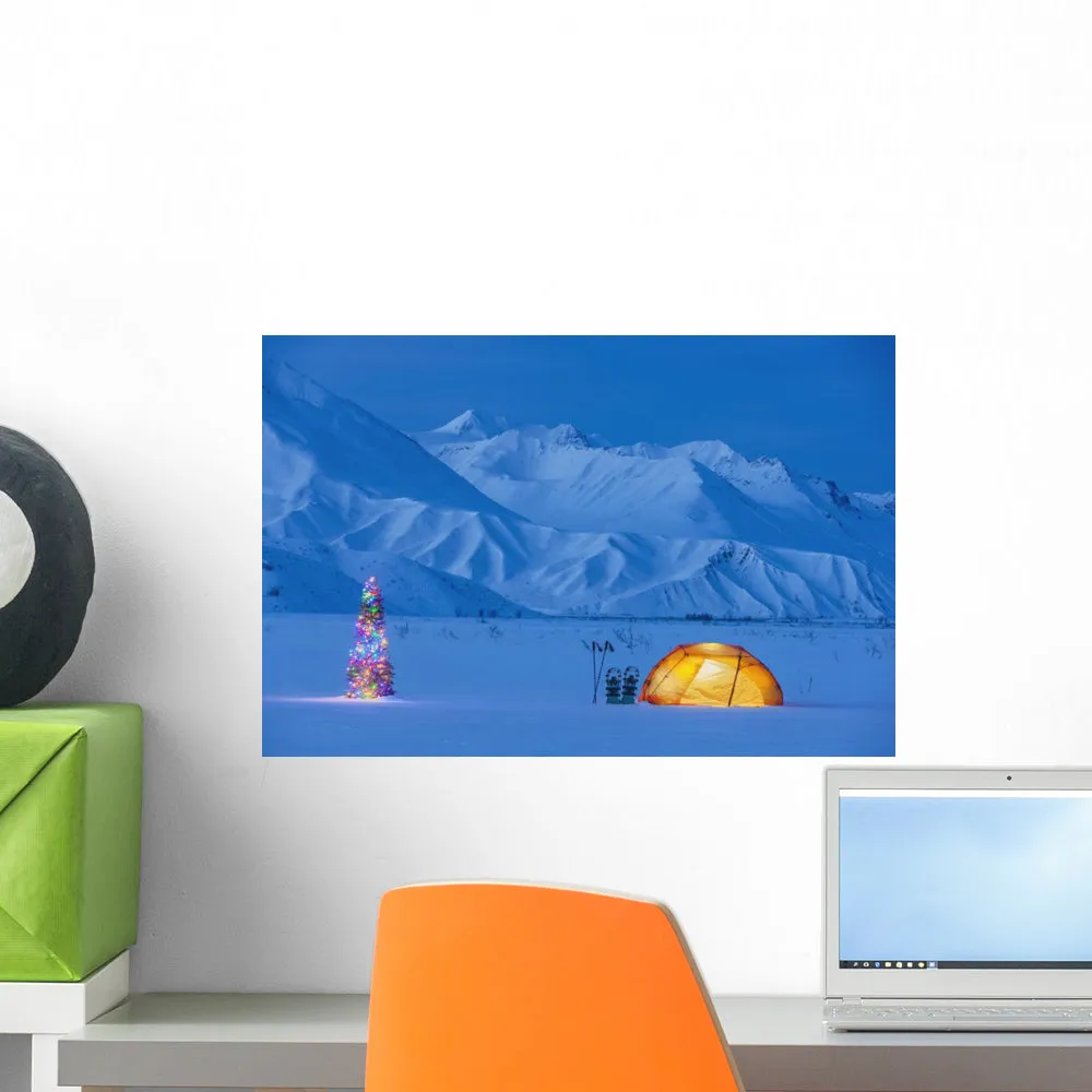 Backpacking Tent Lit up Wall Decal