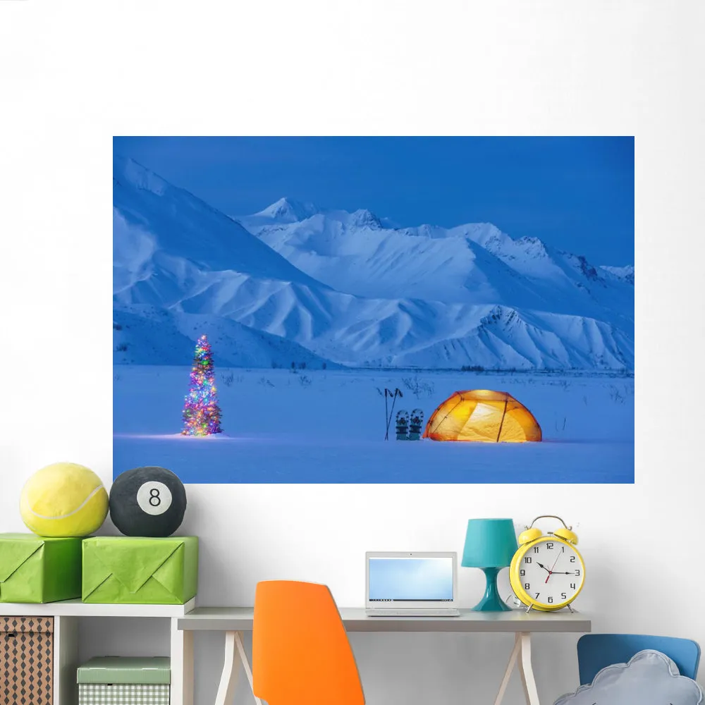 Backpacking Tent Lit up Wall Decal