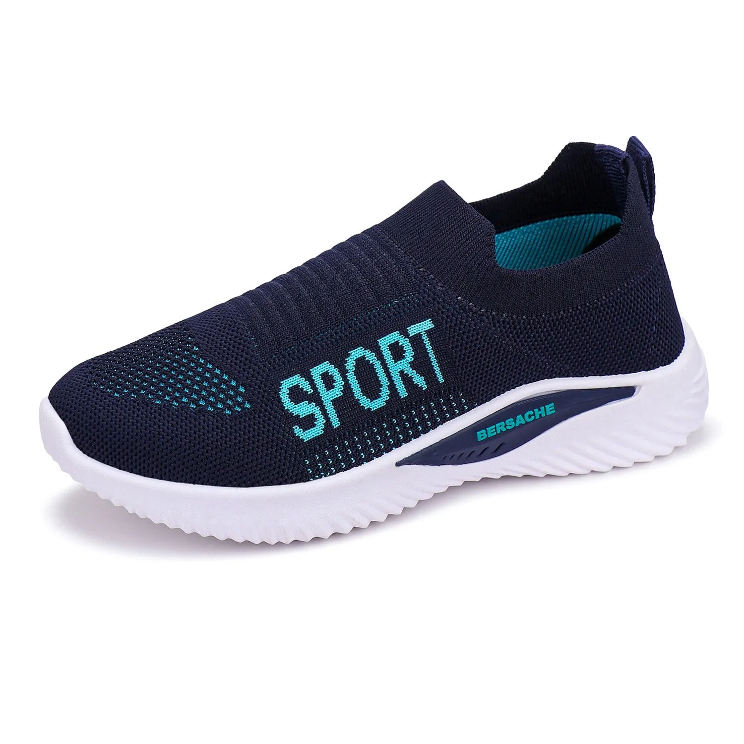 Bersache Lightweight Sports Running Walking Gym sneakers Trekking Hiking Lace up Shoes With High Quality Sole For Women - 7074 (Blue)