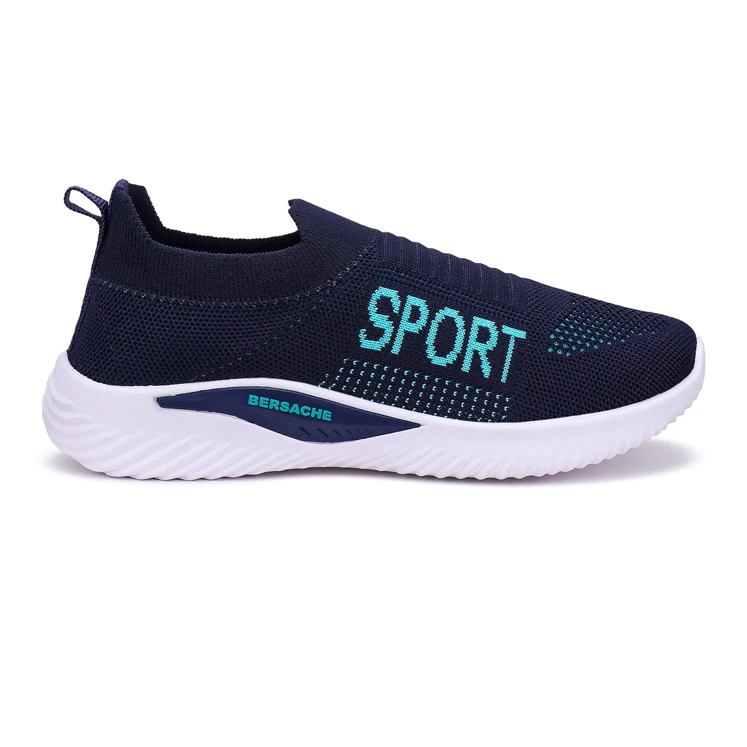 Bersache Lightweight Sports Running Walking Gym sneakers Trekking Hiking Lace up Shoes With High Quality Sole For Women - 7074 (Blue)