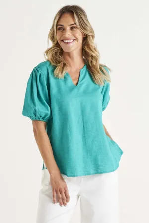 Betty Basics Alba Blouse in Teal