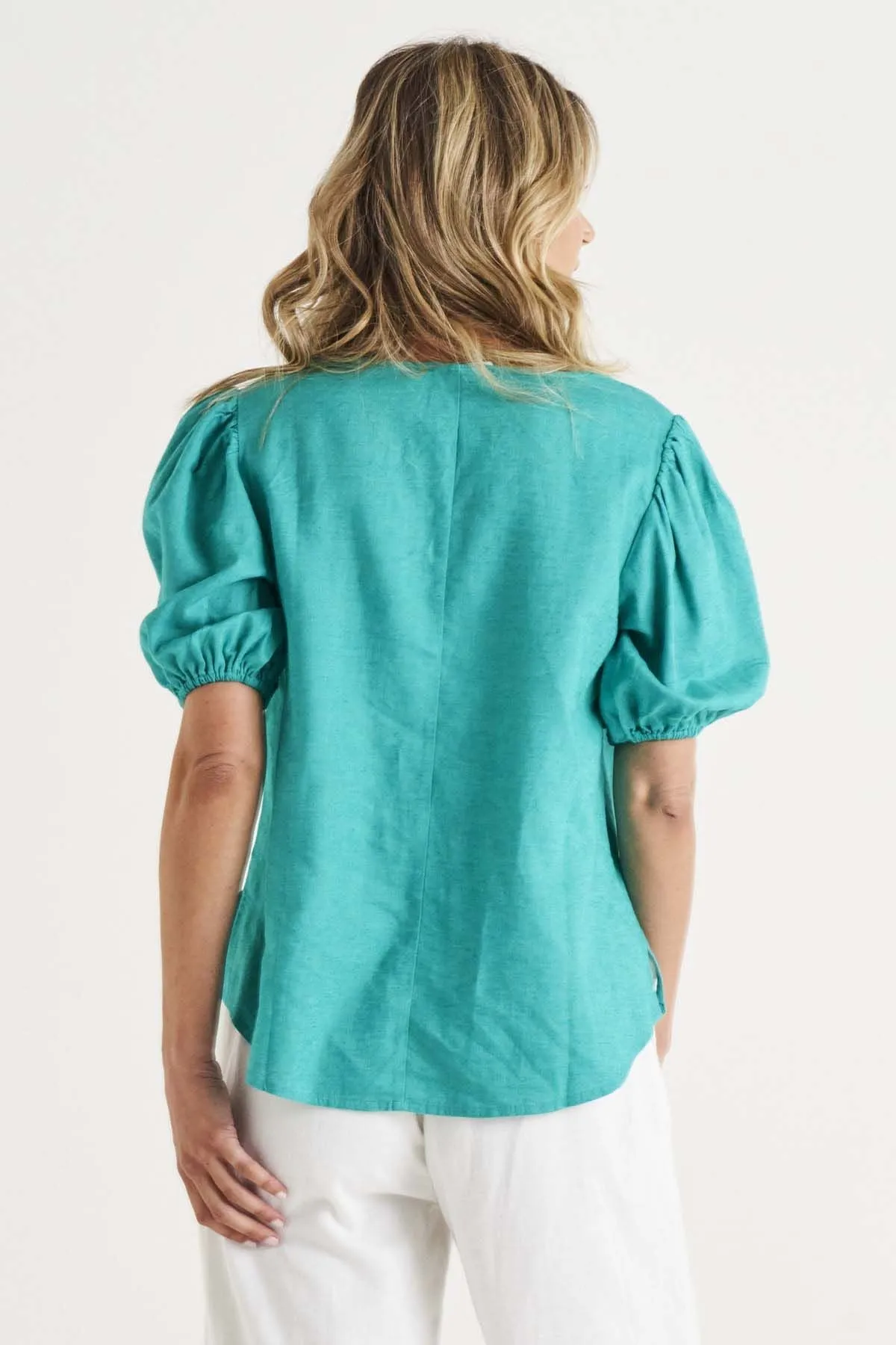 Betty Basics Alba Blouse in Teal