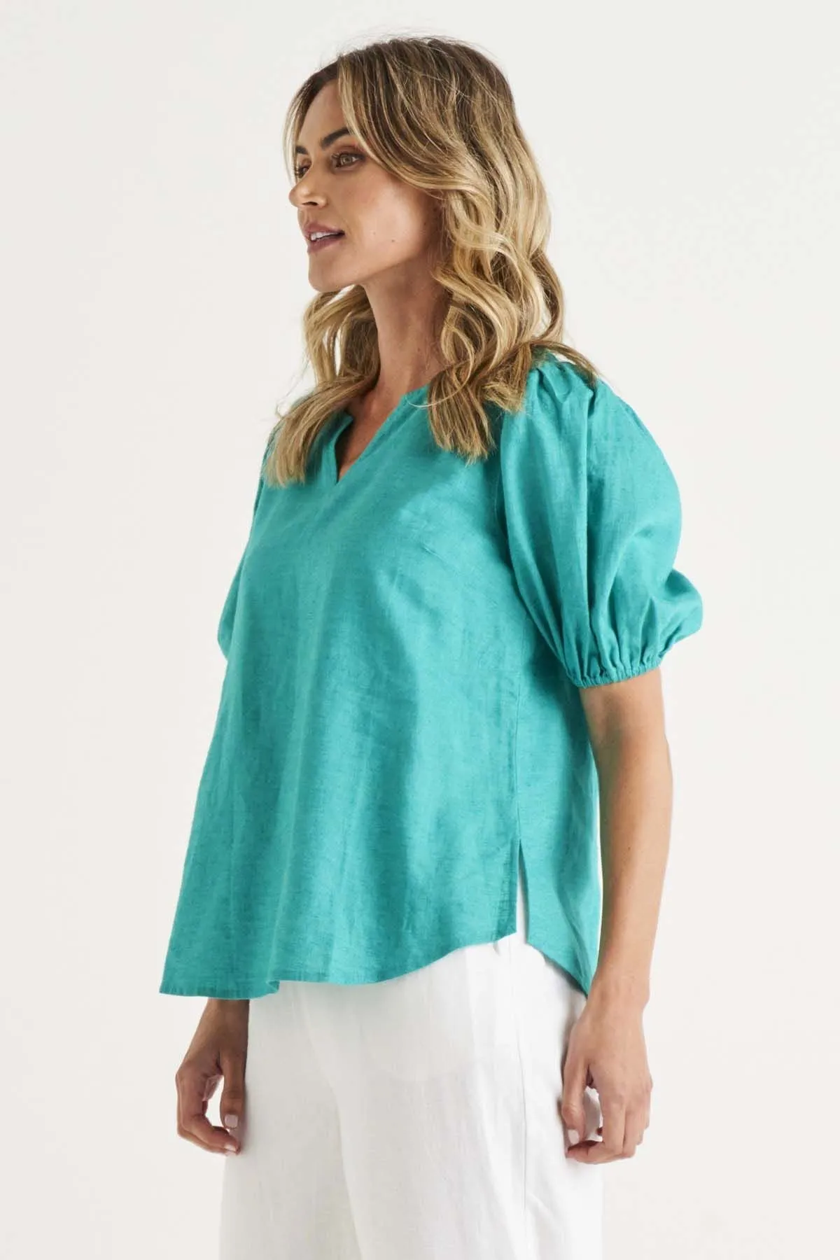 Betty Basics Alba Blouse in Teal