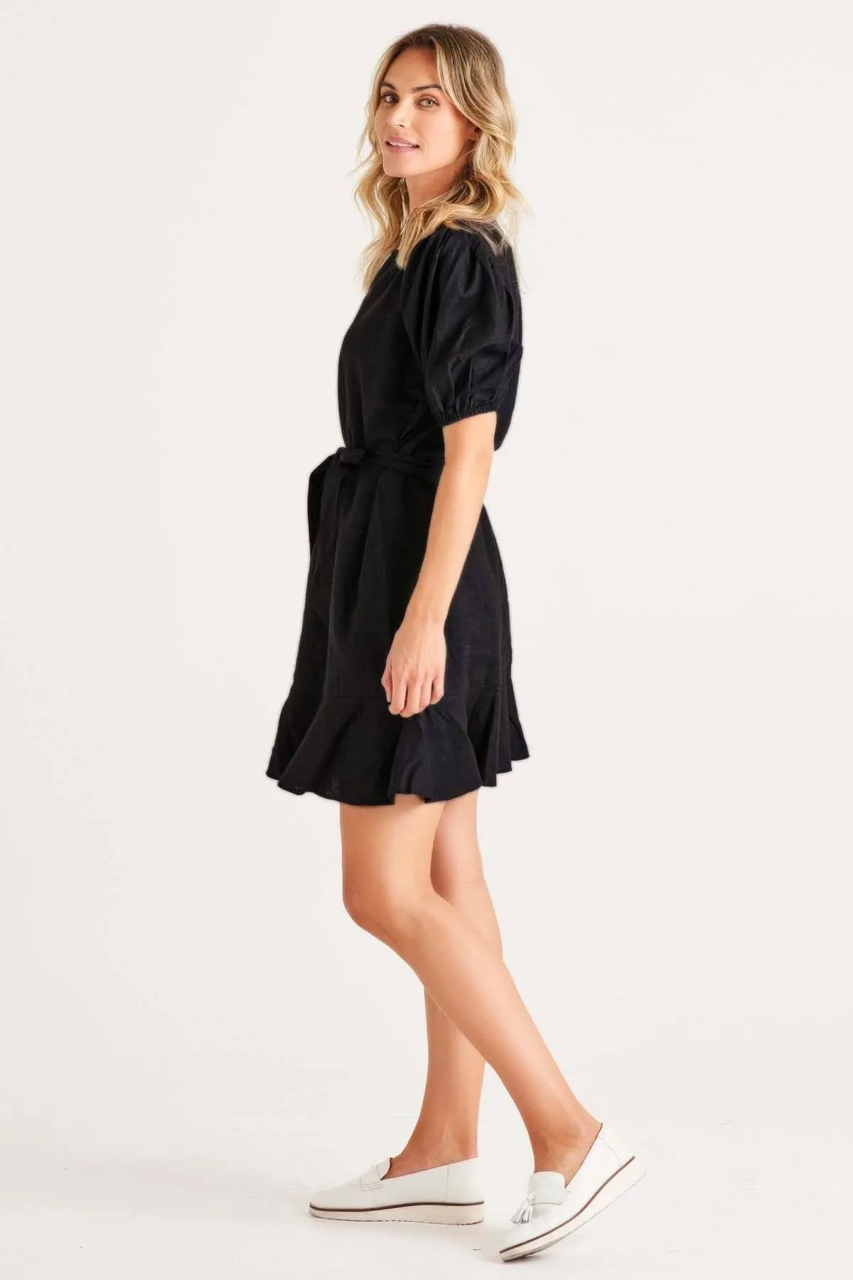 Betty Basics Birdie Mini Dress in Coal Black