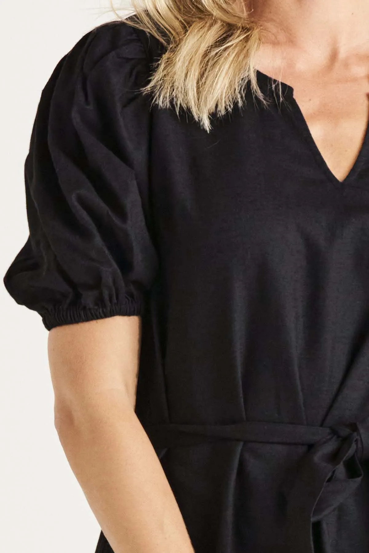 Betty Basics Birdie Mini Dress in Coal Black