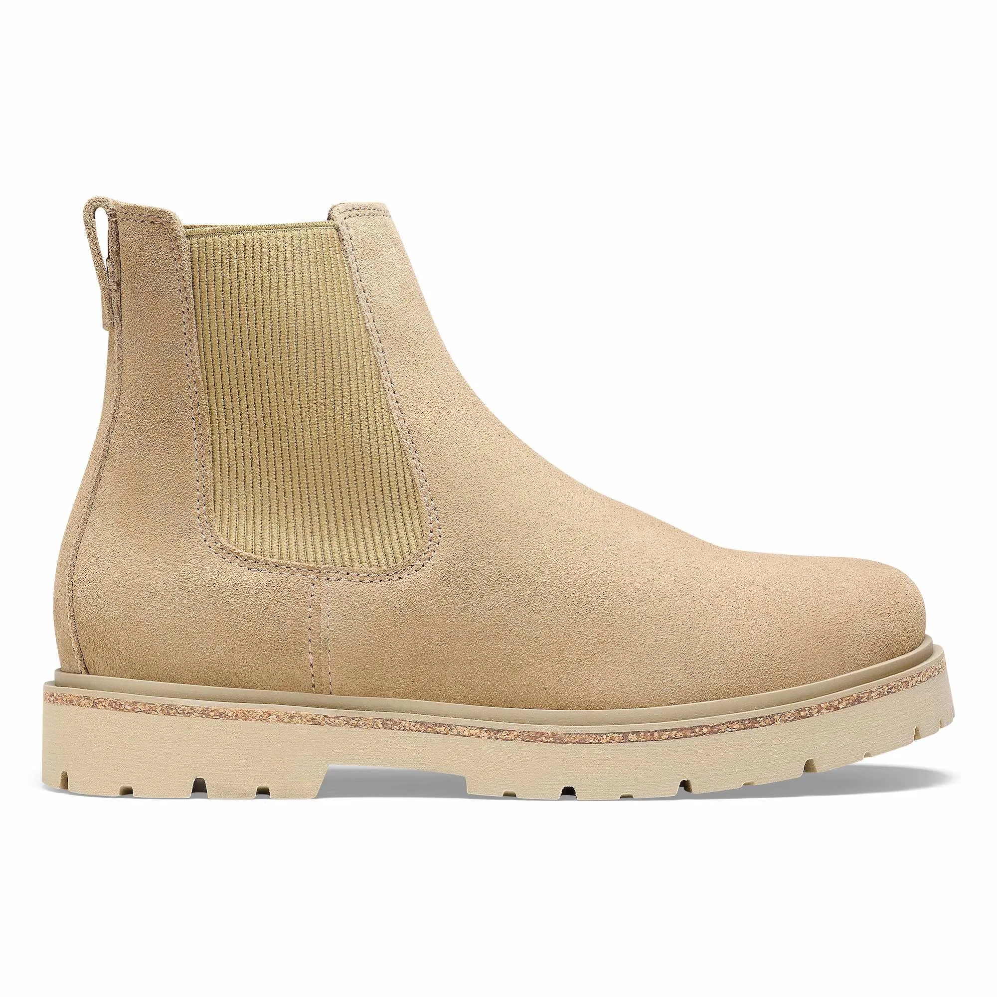 Birkenstock Highwood Narrow Ladies Taupe Leather Arch Support Pull On Ankle Boots