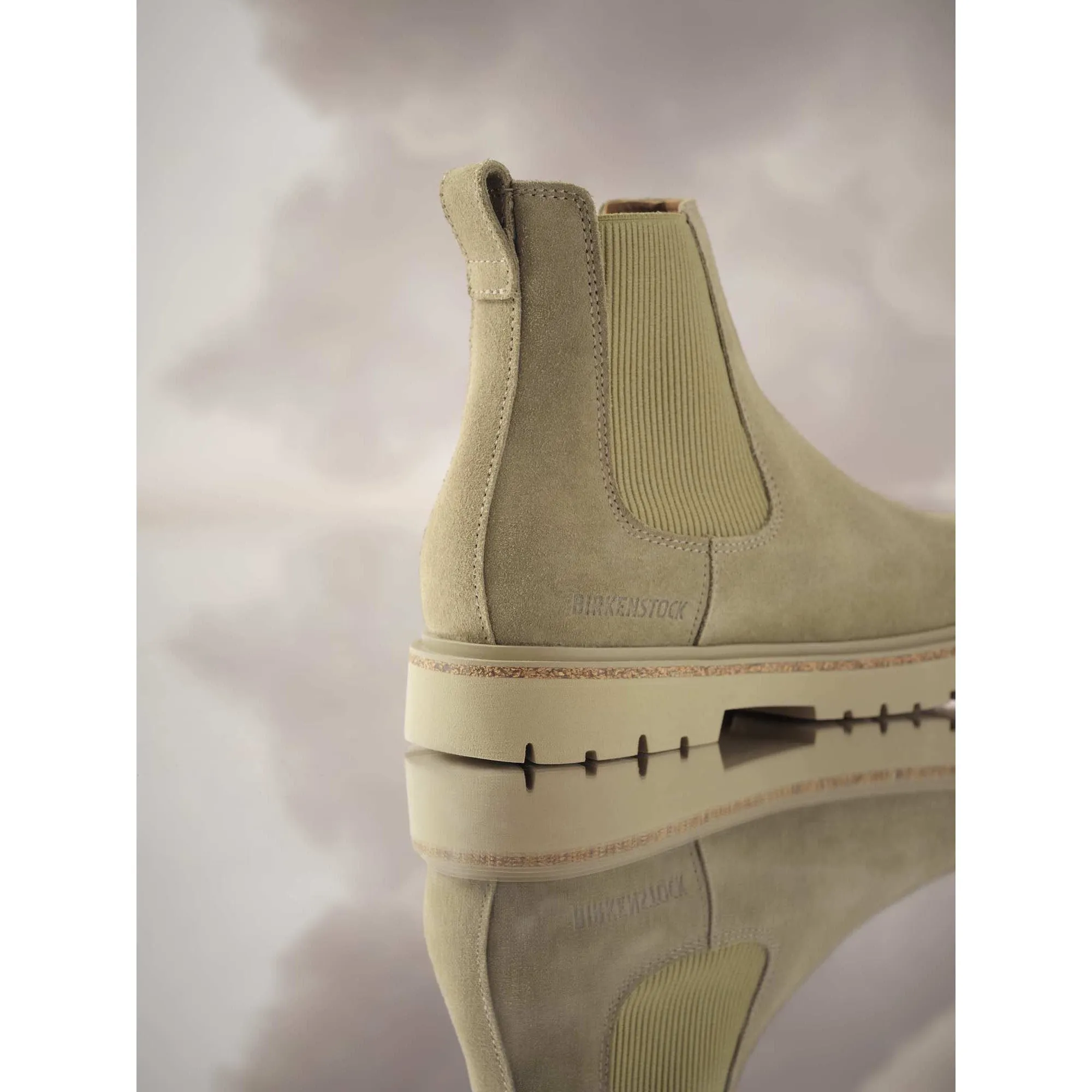 Birkenstock Highwood Narrow Ladies Taupe Leather Arch Support Pull On Ankle Boots