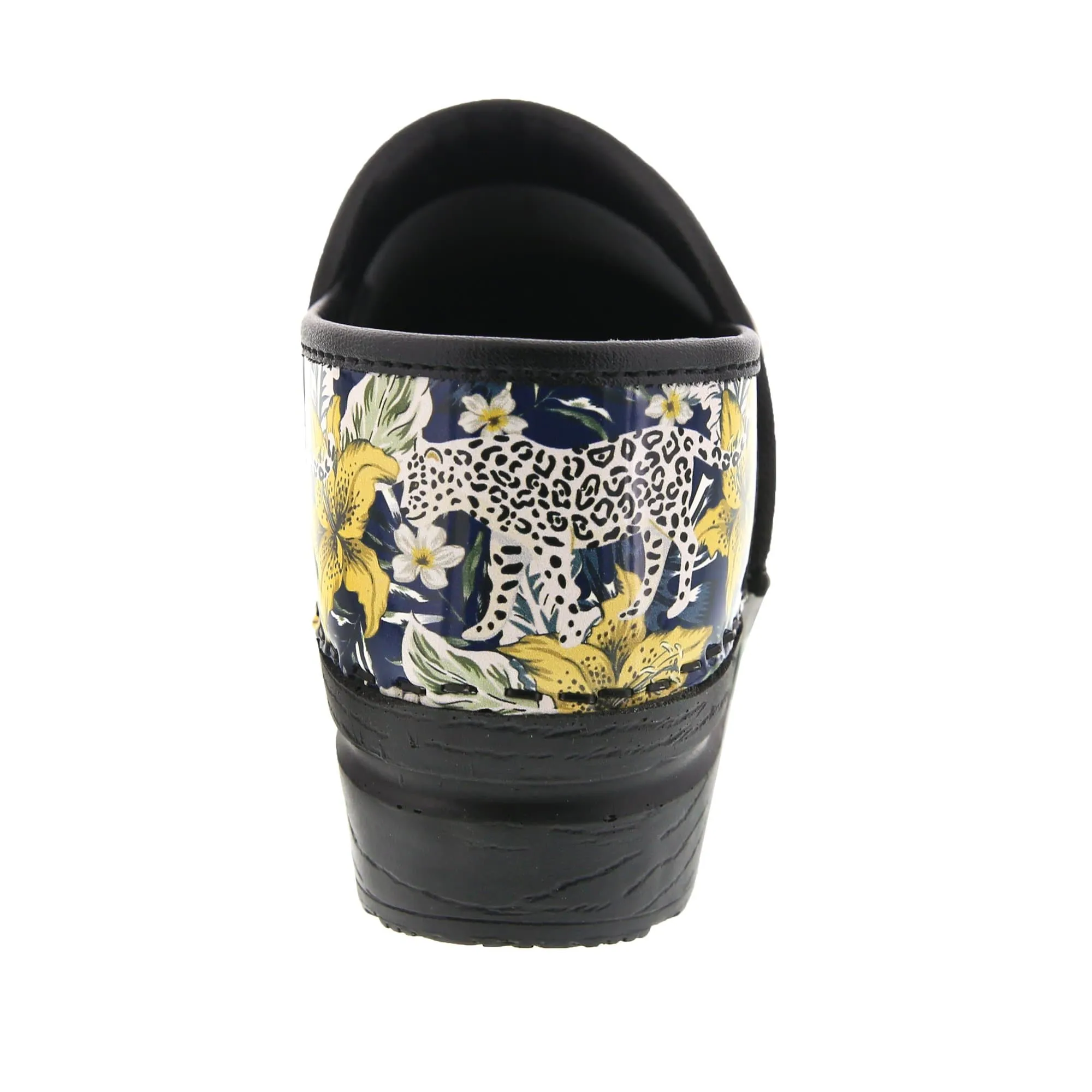 BJORK PROFESSIONAL Snow Leopard Leather Clogs - CLOSEOUT