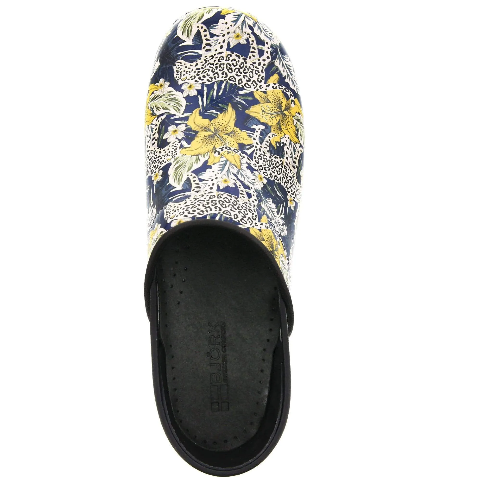 BJORK PROFESSIONAL Snow Leopard Leather Clogs - CLOSEOUT