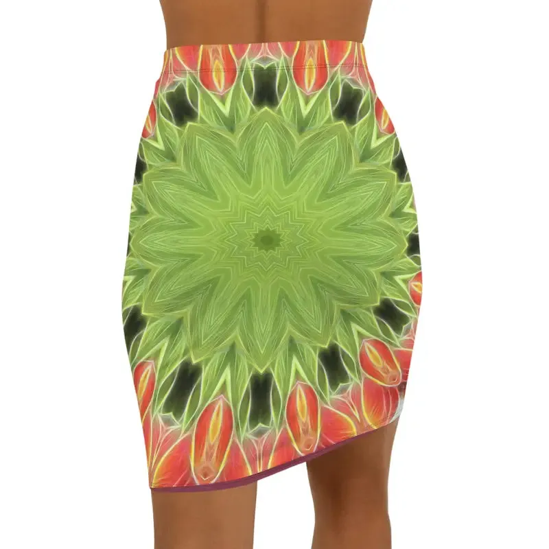 Bold Elegance Abstract Pattern Mini Skirt