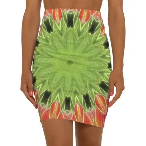 Bold Elegance Abstract Pattern Mini Skirt