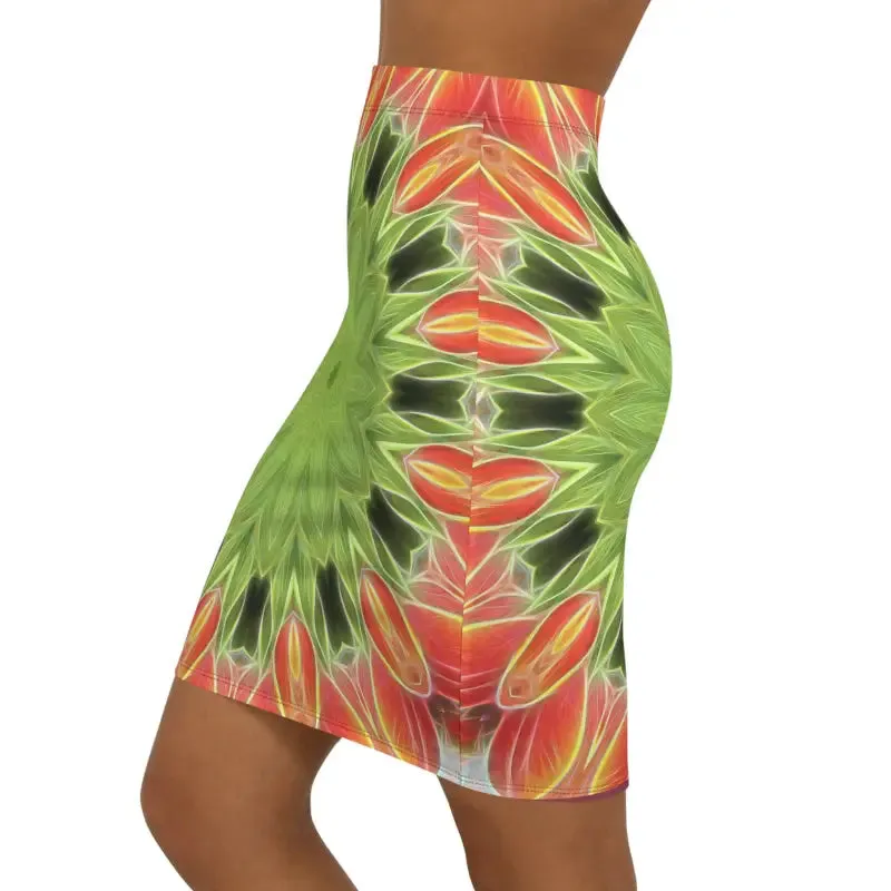 Bold Elegance Abstract Pattern Mini Skirt