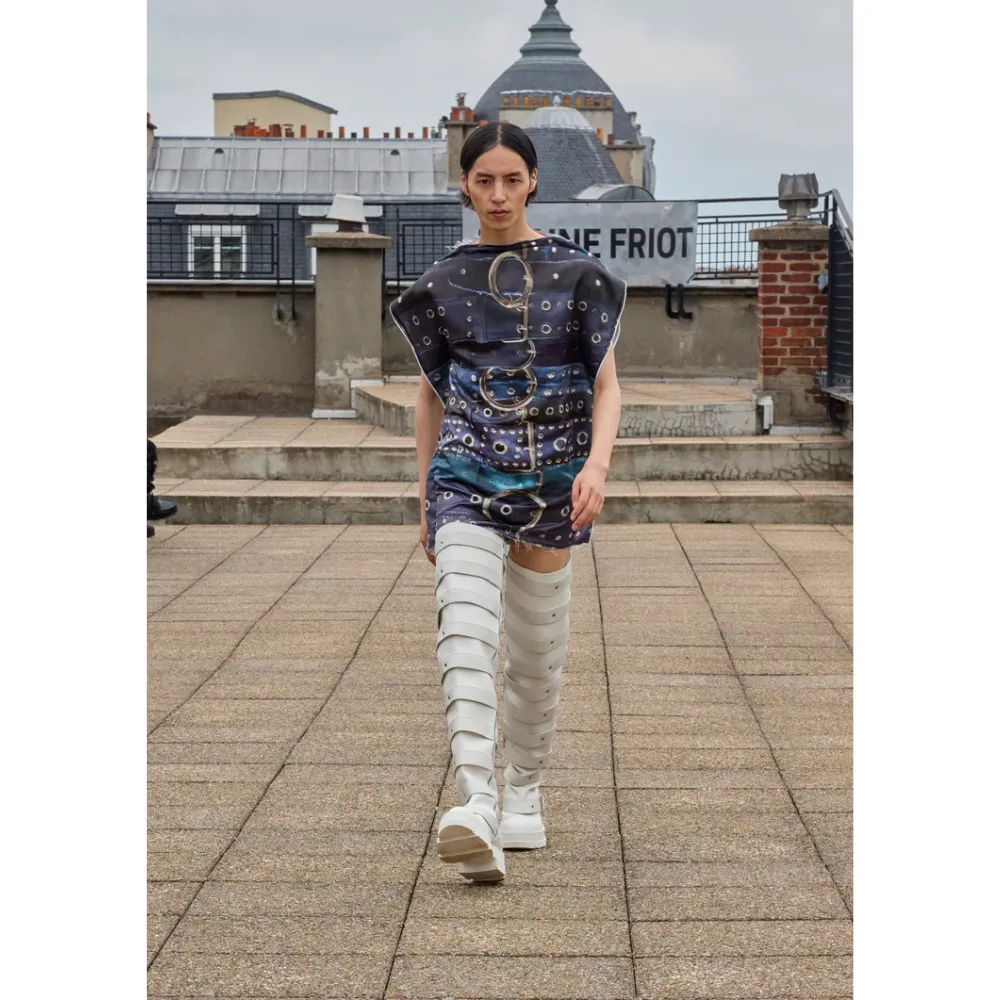 both X Jeanne Friot GAO PLATFORM THIGH HIGH BOOTS-WHITE