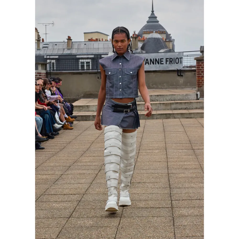 both X Jeanne Friot GAO PLATFORM THIGH HIGH BOOTS-WHITE