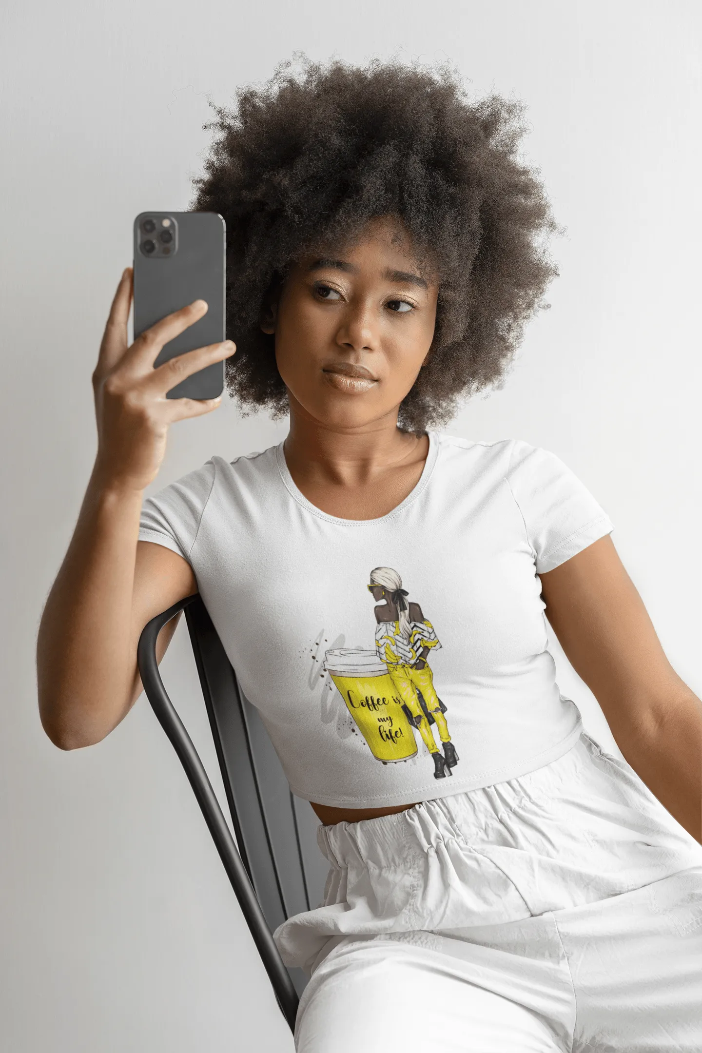 Caffeinated Life Cropped Tee