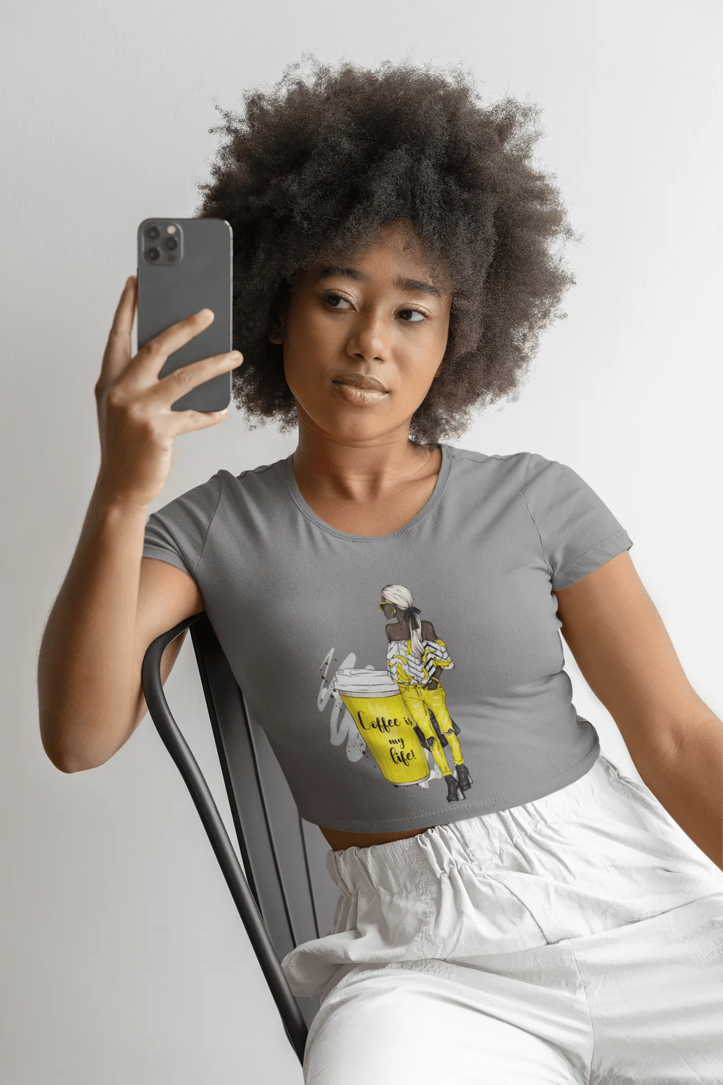 Caffeinated Life Cropped Tee
