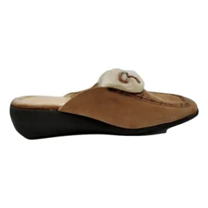 Campbell Beige Suede Anne Klein Clogs