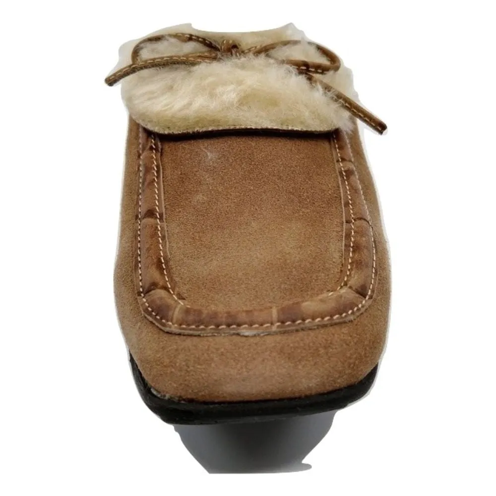 Campbell Beige Suede Anne Klein Clogs