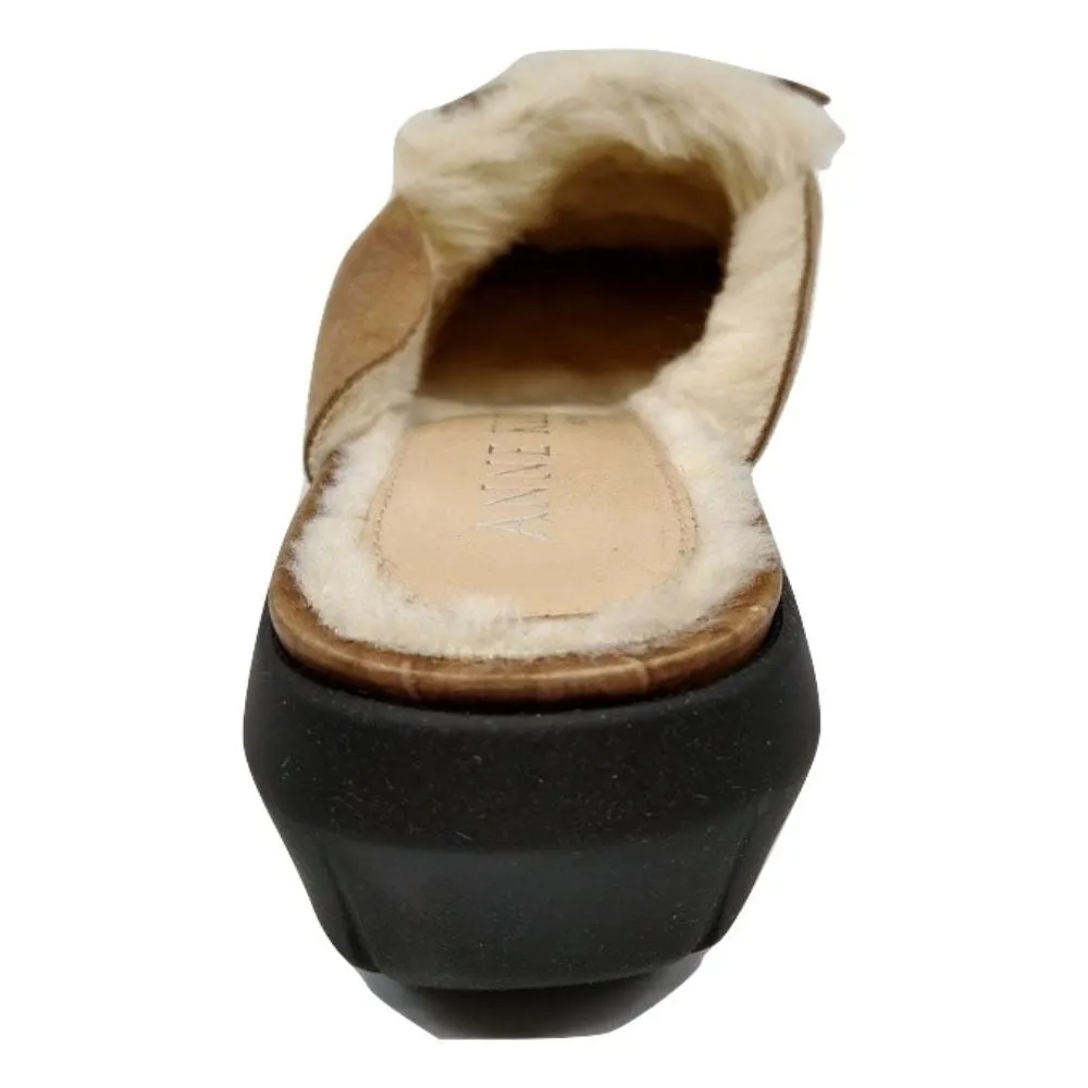 Campbell Beige Suede Anne Klein Clogs