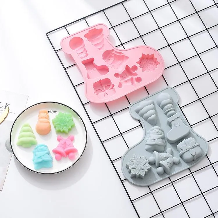Christmas Characters Silicone Boots Mould