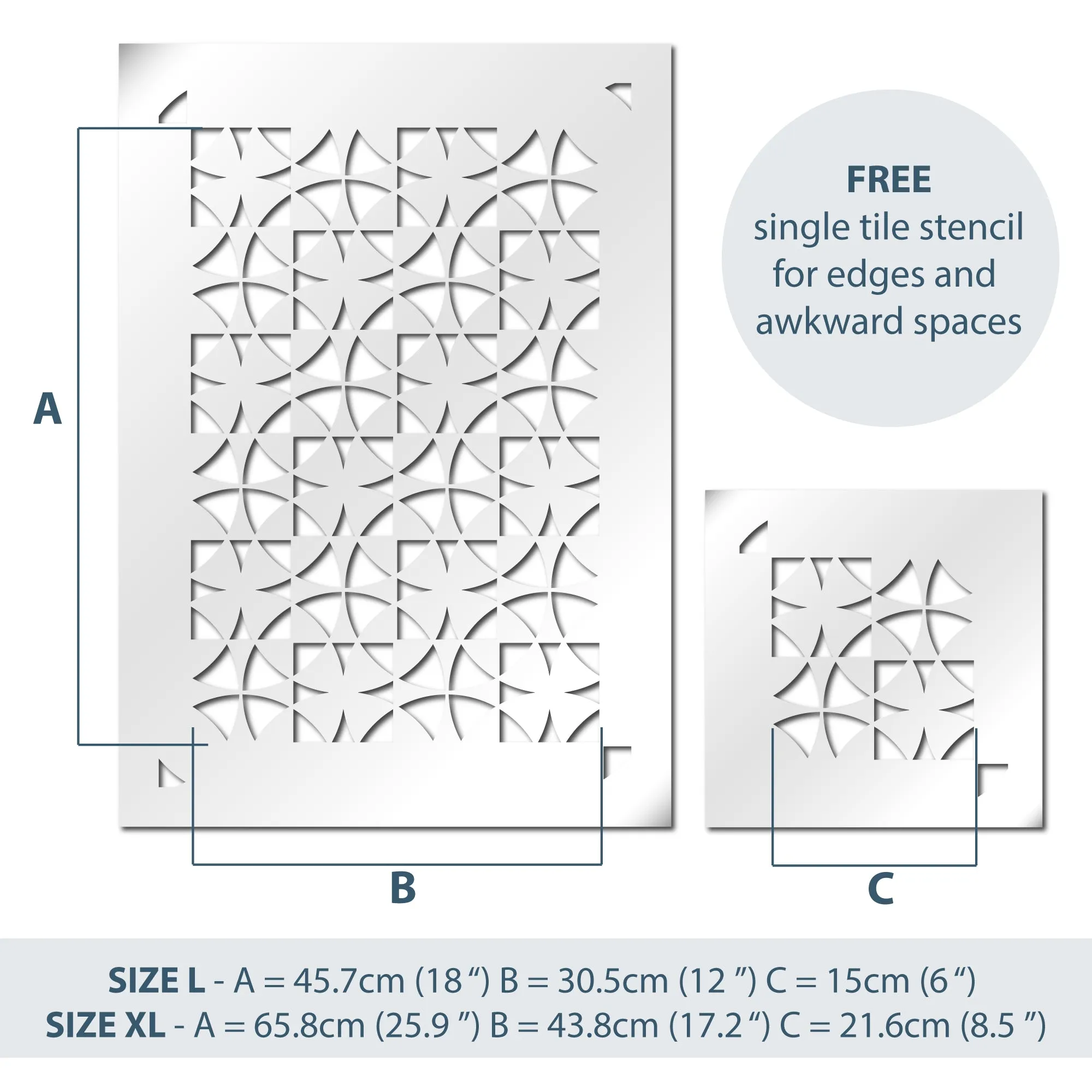 Clover Tile Repeat Stencil