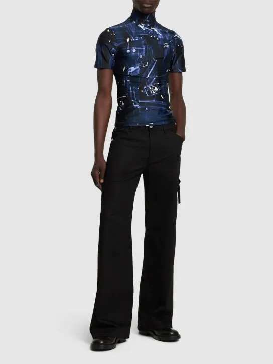 Courreges   Sailor cotton denim jeans 