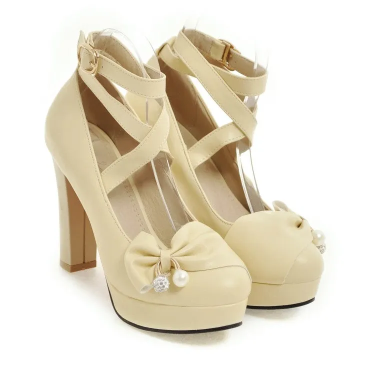 Cute bow shoes KF90075