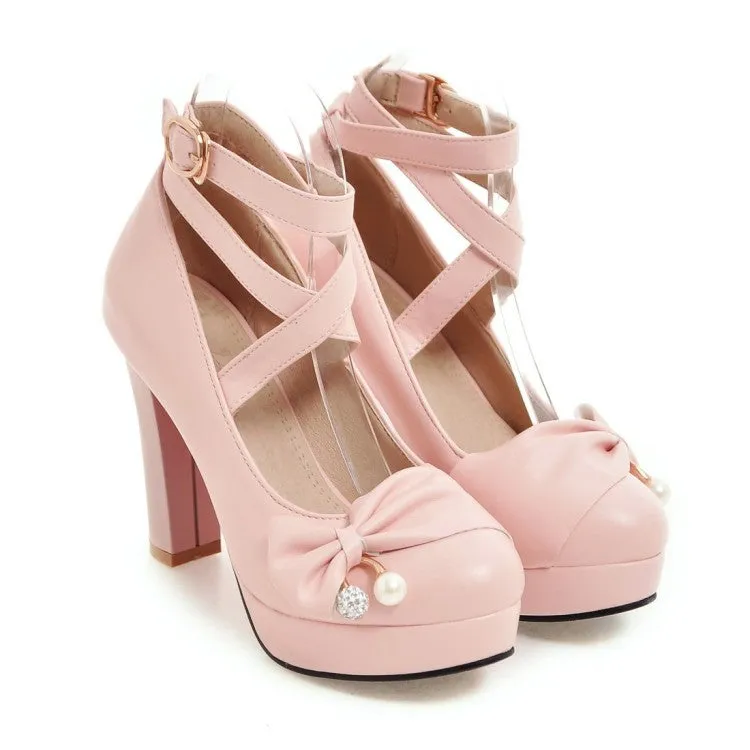 Cute bow shoes KF90075