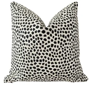 Dalmatian Spots Outdoor Pillow Cover / Dotted Outdoor Pillow cover / Black White Patio Pillow / Porch Pillow Cover / Outdoor 12x18 18x18 20x20